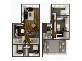 D3 Townhome Floor plan layout