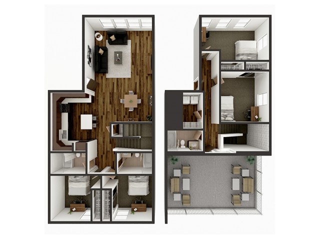 D3 Townhome Floor plan layout