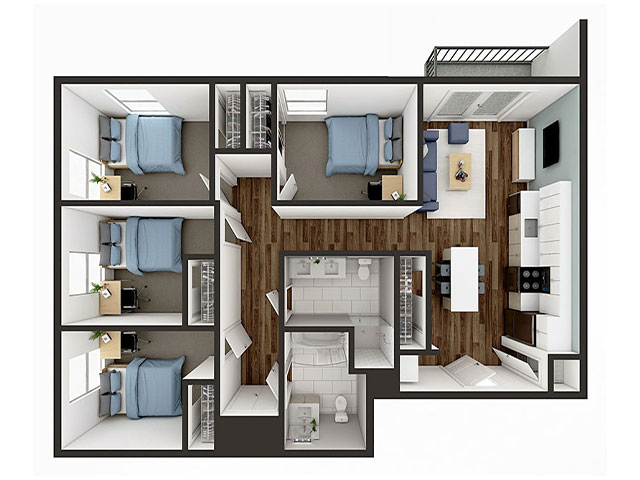 D1 Balcony Floor plan layout