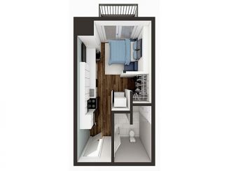 M1 Murphy Balcony Floor plan layout