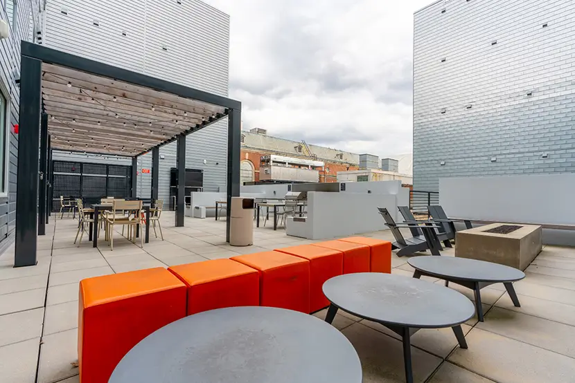 outdoor seating area