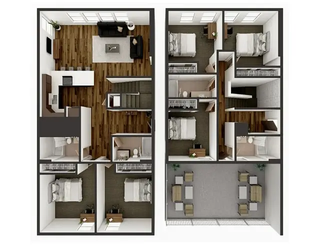 E1 Townhome floor plan