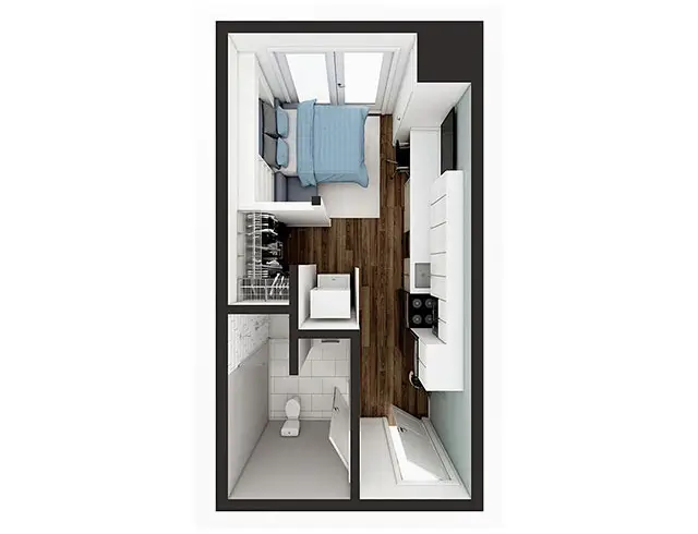 M1 Murphy floor plan