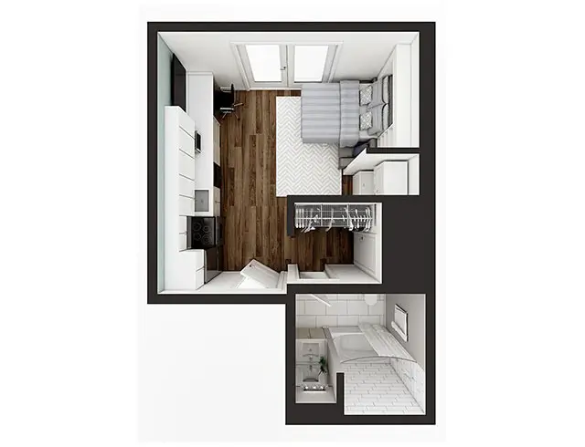 M2 Murphy floor plan